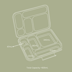 The Bare Box: 5-Compartment Lunch Box