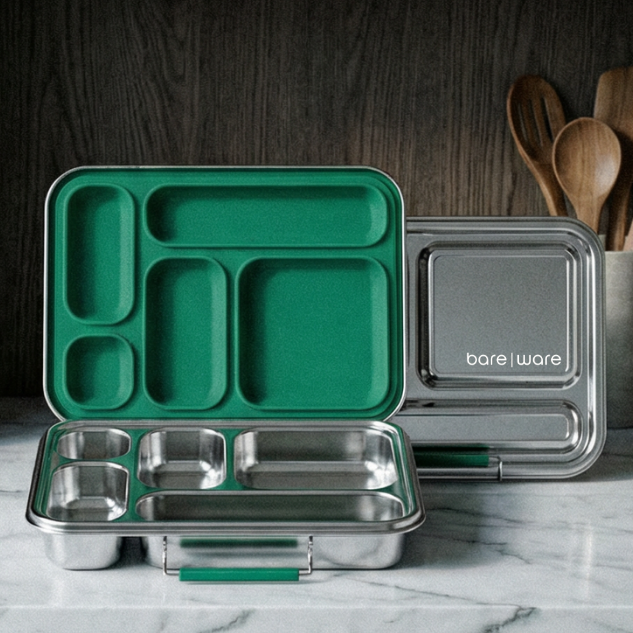 The Bare Box: 5-Compartment Lunch Box