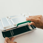 Bare Box | 5-Compartment Stainless Steel Bento Lunch Box | Top-mounted Latch - Bare Ware
