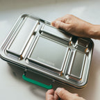 Bare Box | 5-Compartment Stainless Steel Bento Lunch Box | Top-mounted Latch - Bare Ware