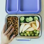 Bare Ware 2-compartment stainless steel bento box in violet